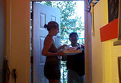 Watch video 4th-Answering the Door in my Seethru Top